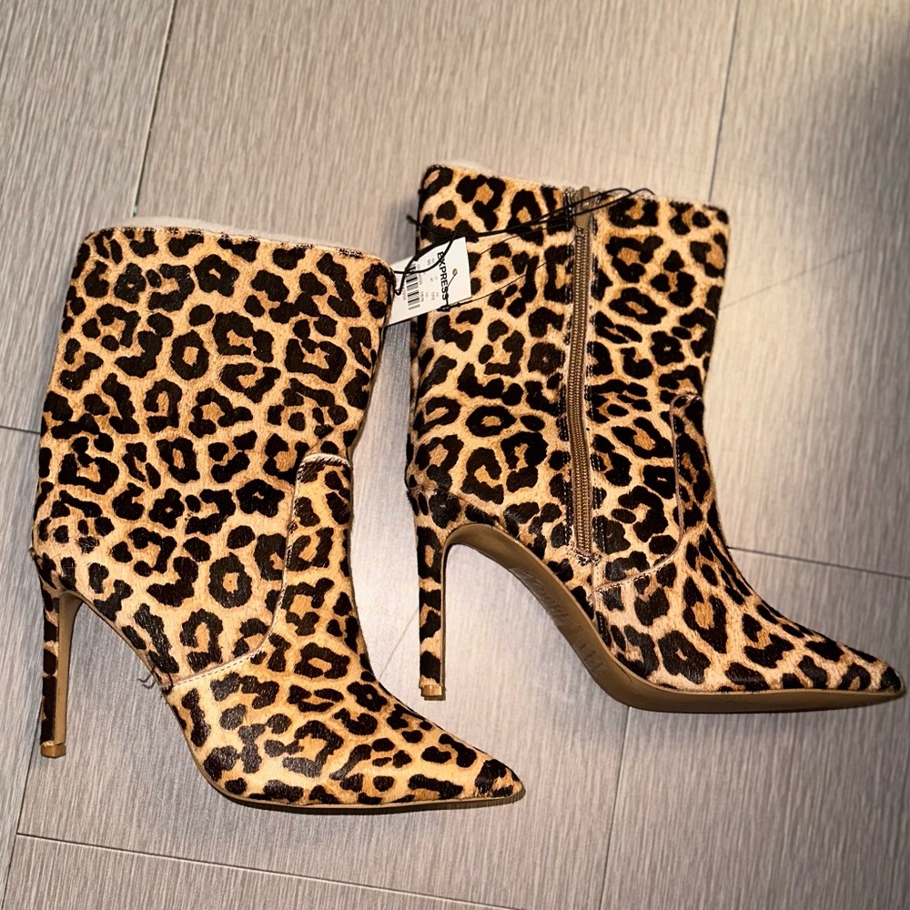 ‼️SALE‼️ Express leopard heeled booties